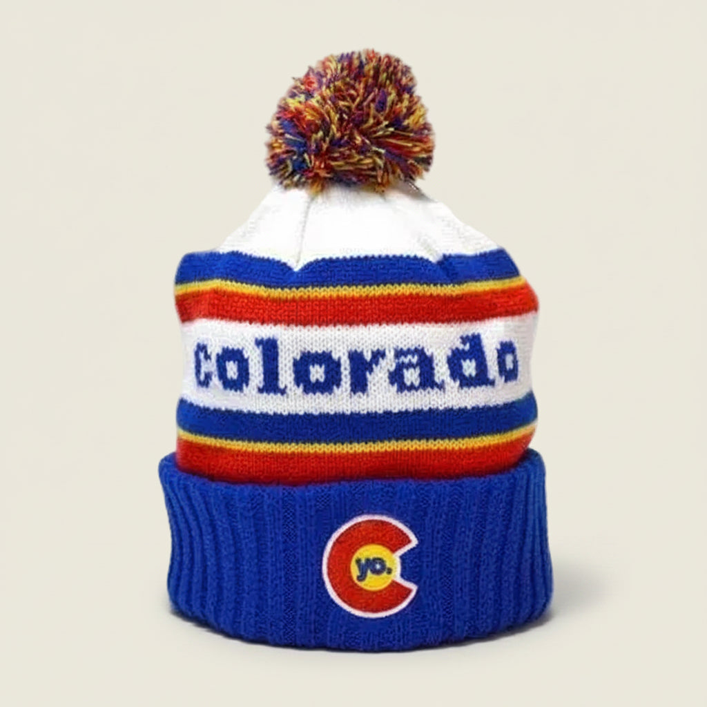 Retro Classic Colorado Pom Beanie