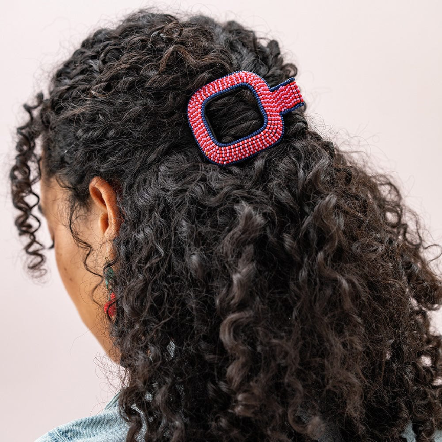 Charlotte Flat Hair Clip - Navy - Ink + Alloy