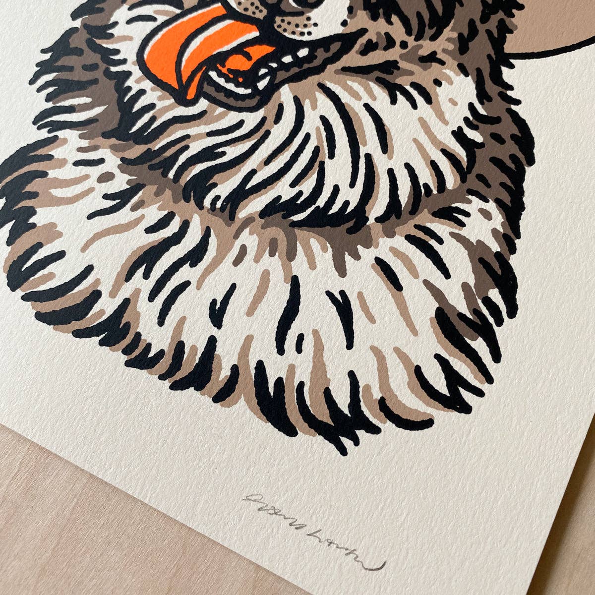 Border Collie Cowdog - 8x10in Signed Silkscreen Print