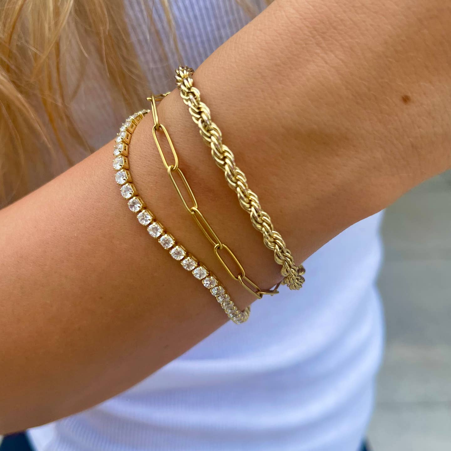 Waterproof Gold Sasha Bracelet - Nikki Smith Designs