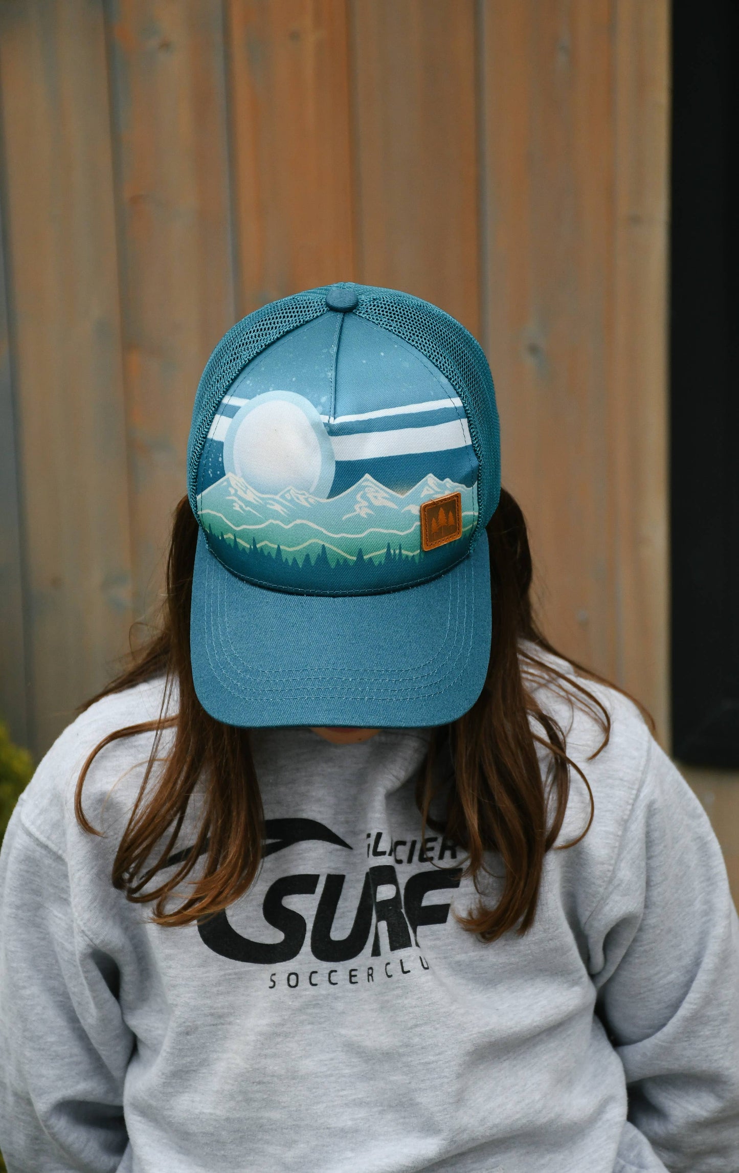 Mountain Stripe Kids Trucker Hat