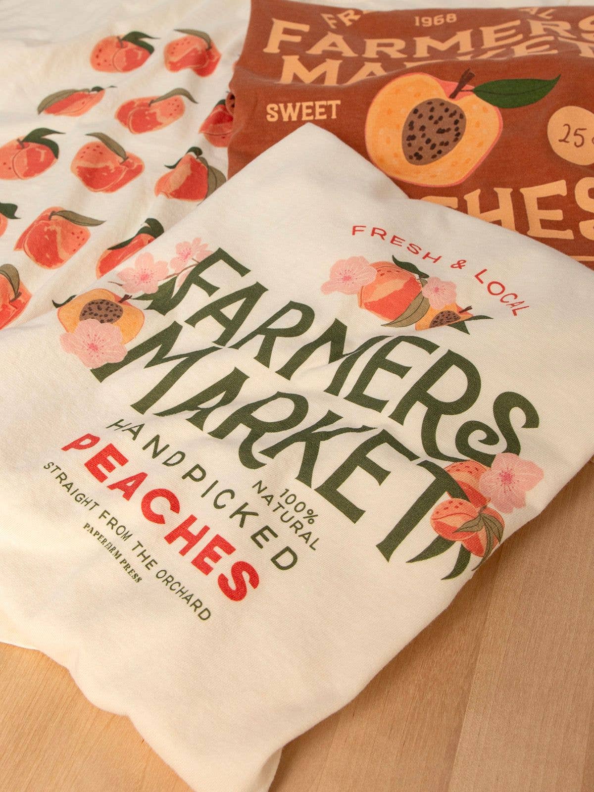 Peach Blossom Farmers Market Tee - Ivory