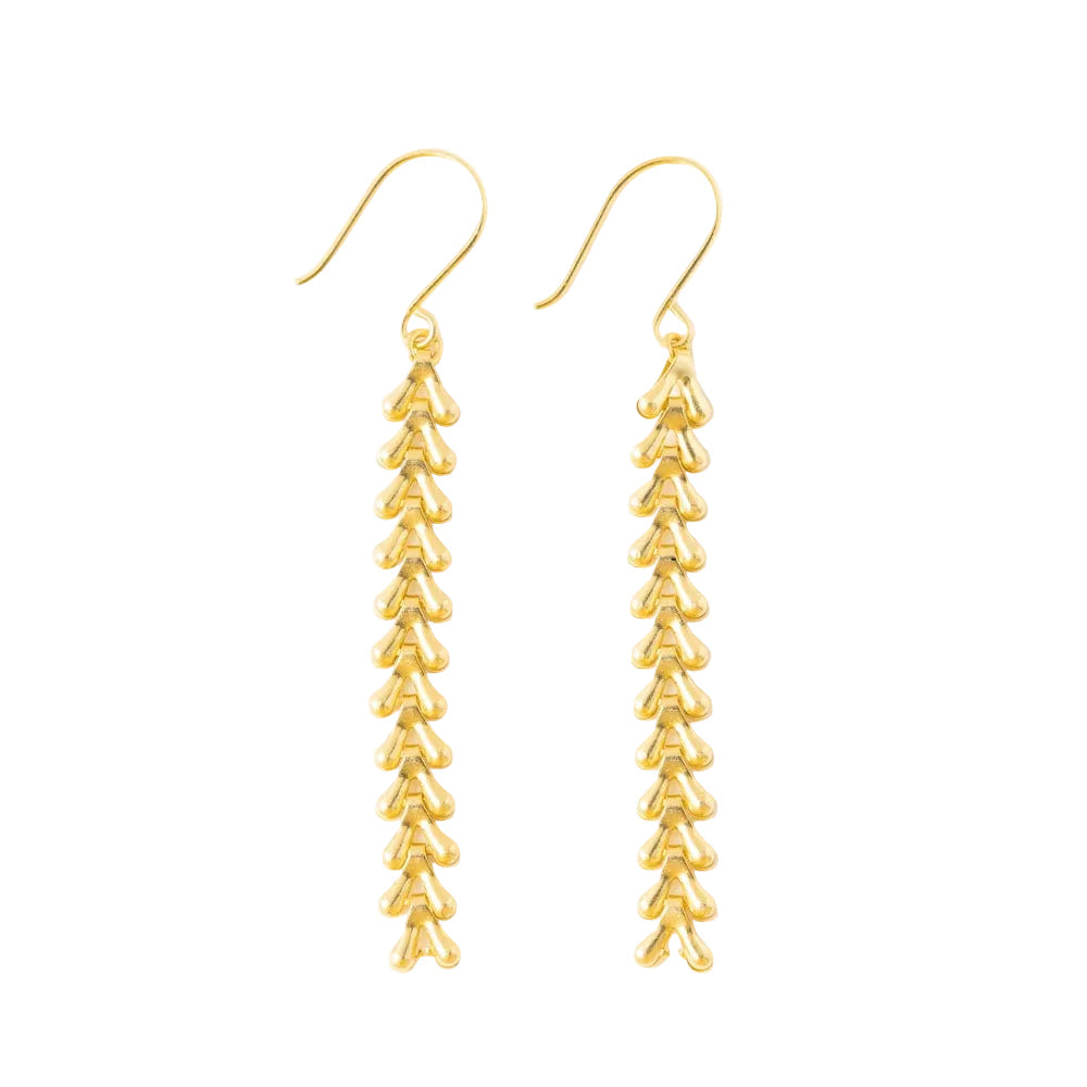 Parker V Chain Link Drop Earrings - Brass - Ink + Alloy