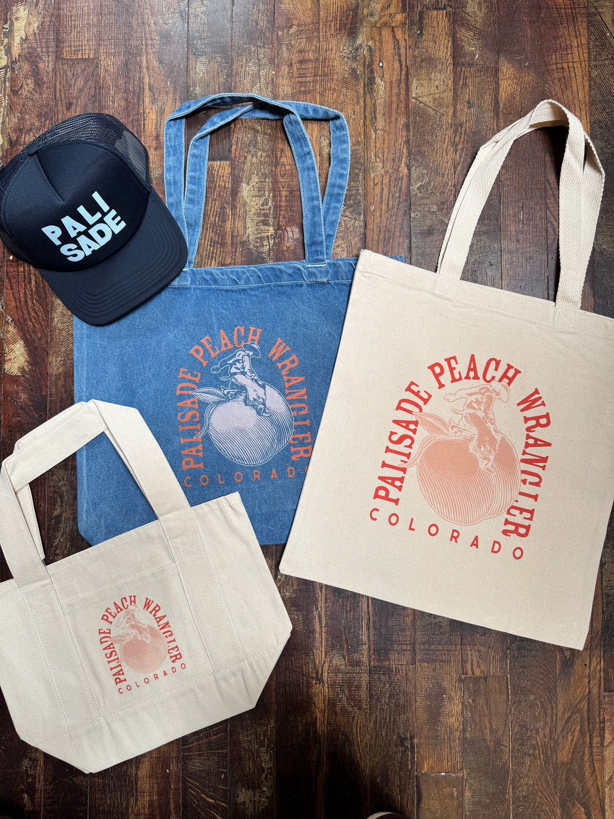 Denim Palisade Peach Wrangler Tote