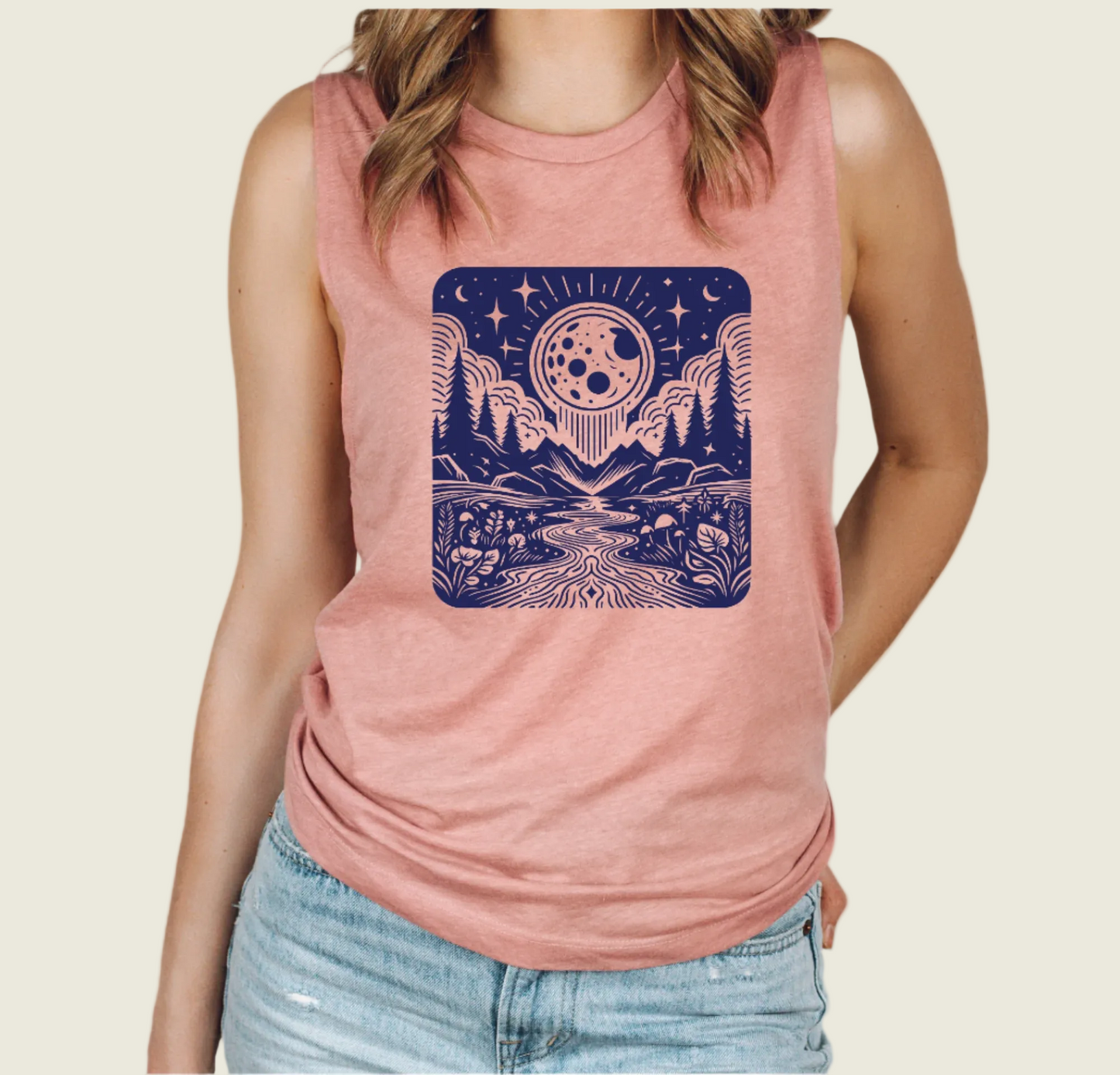 Cosmic River Desert Pink Women's Tank Top