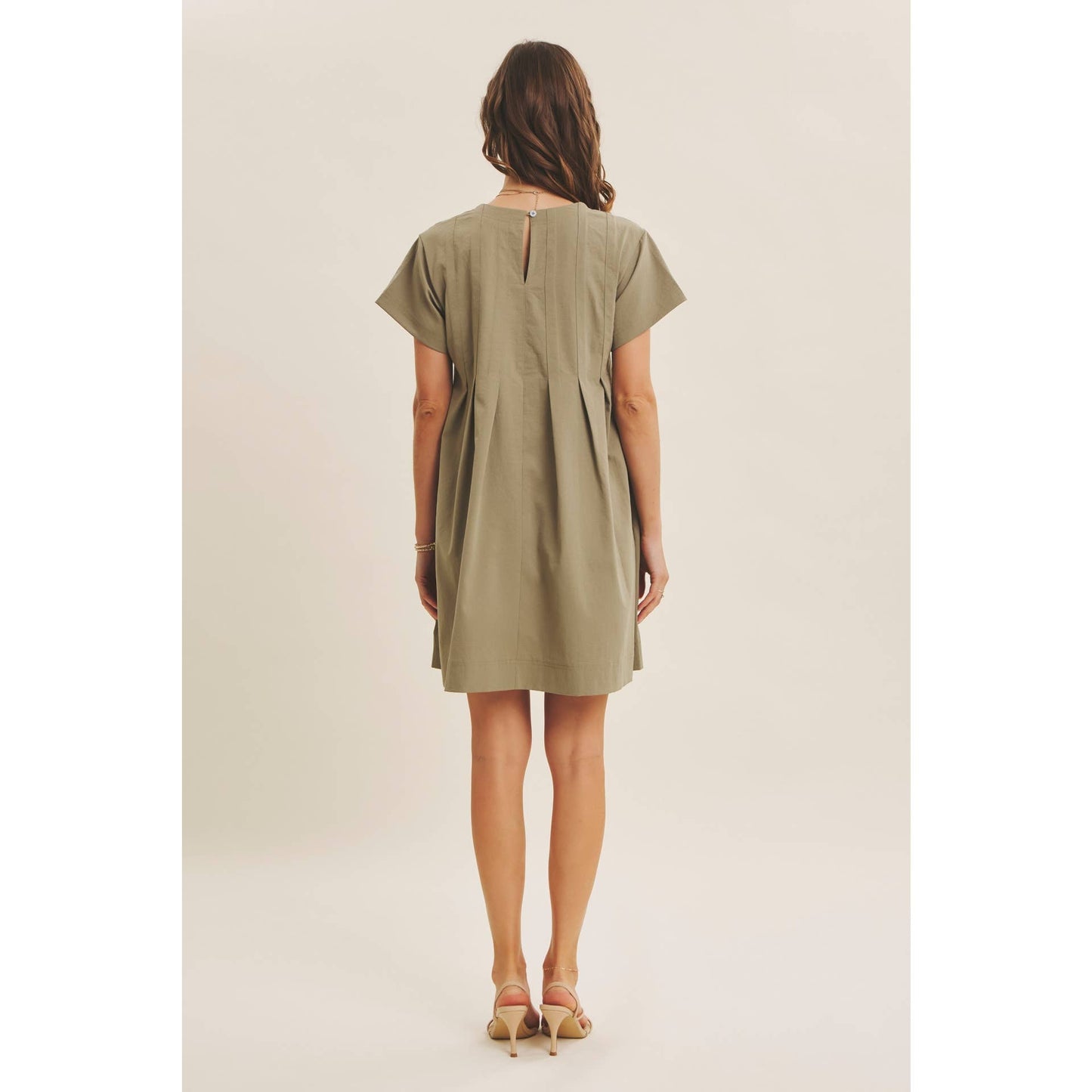 Easygoing Pleated Detail Mini Dress