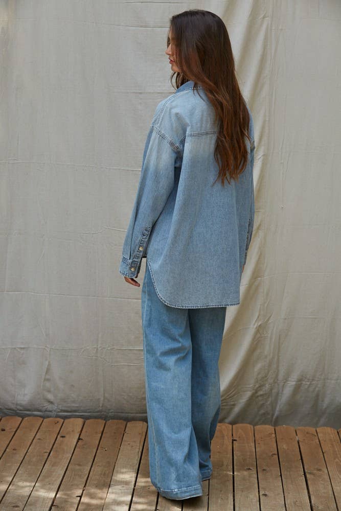 Chambray Button-Down Shirt