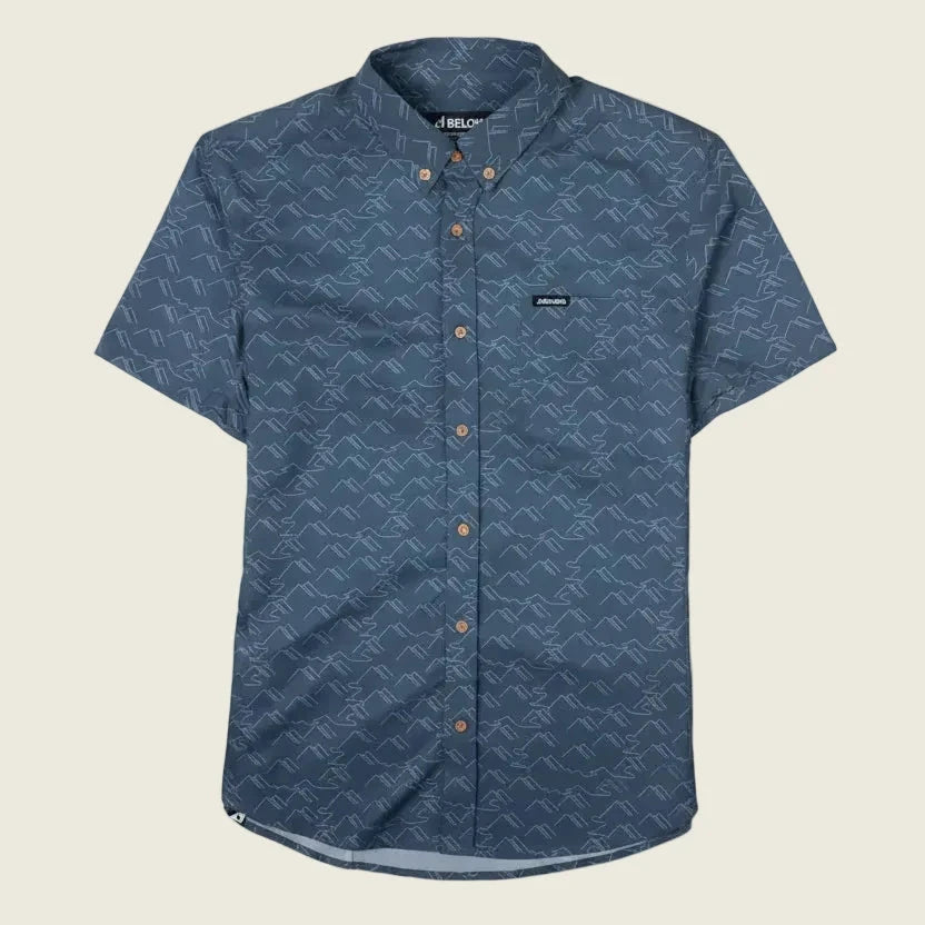 Men's Vista Stretch Button Down - Paths Blue