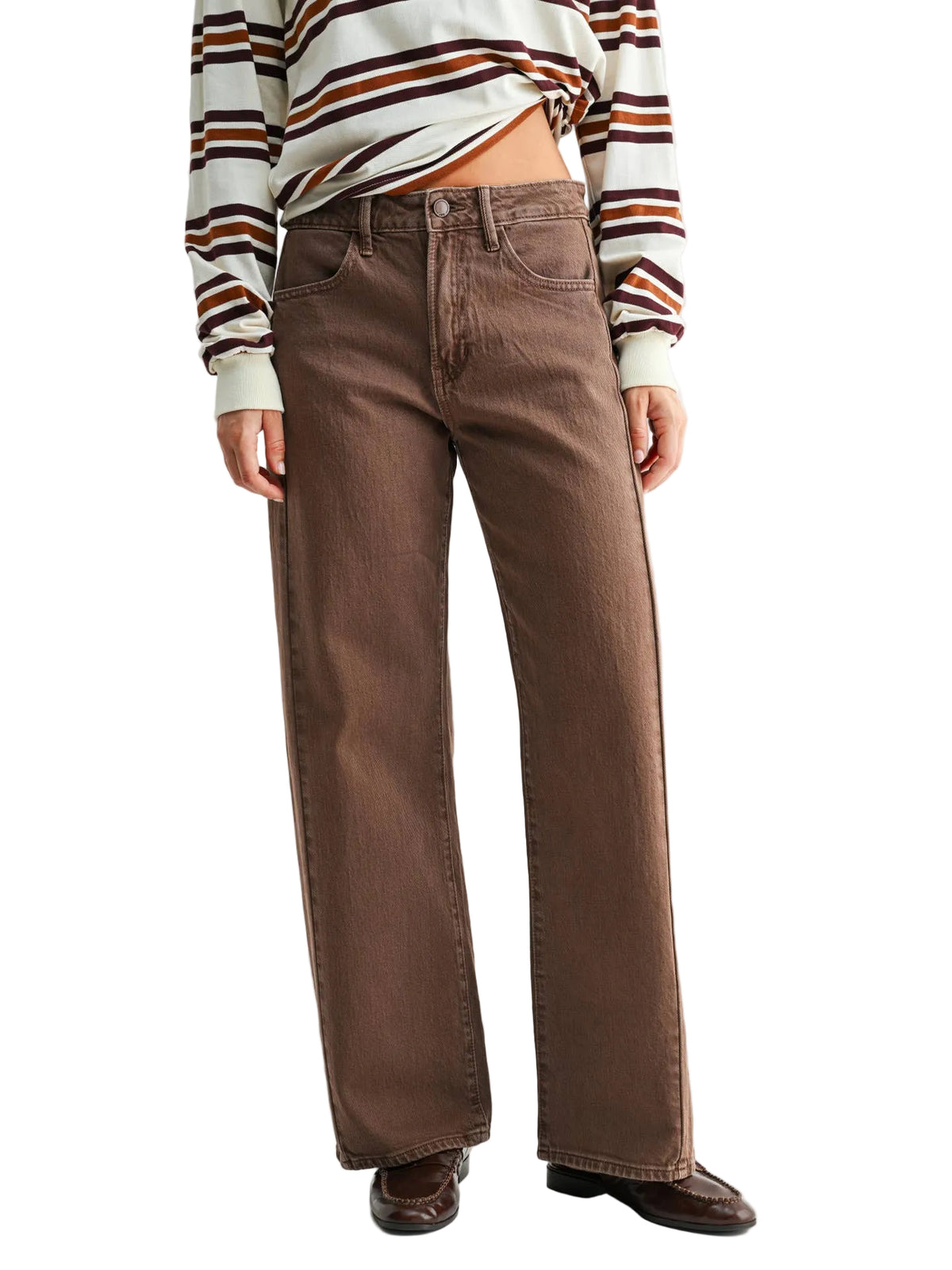 Stretch Slight Vintage Brown Barrel Jean  - JBD