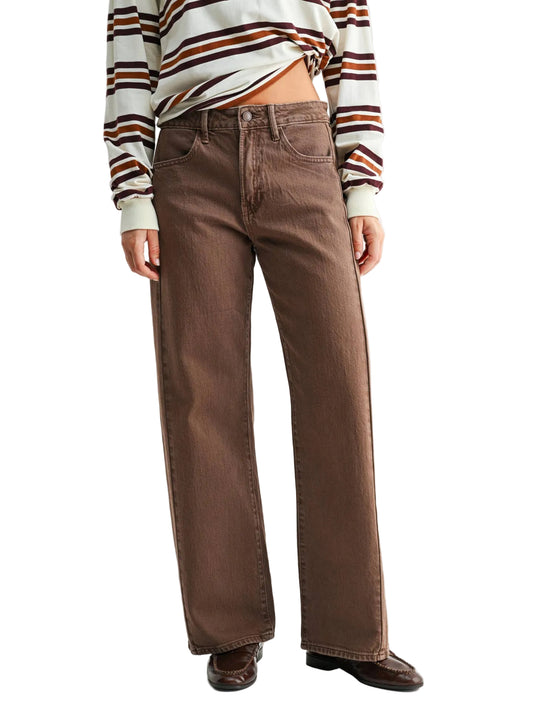 Stretch Slight Vintage Brown Barrel Jean  - JBD