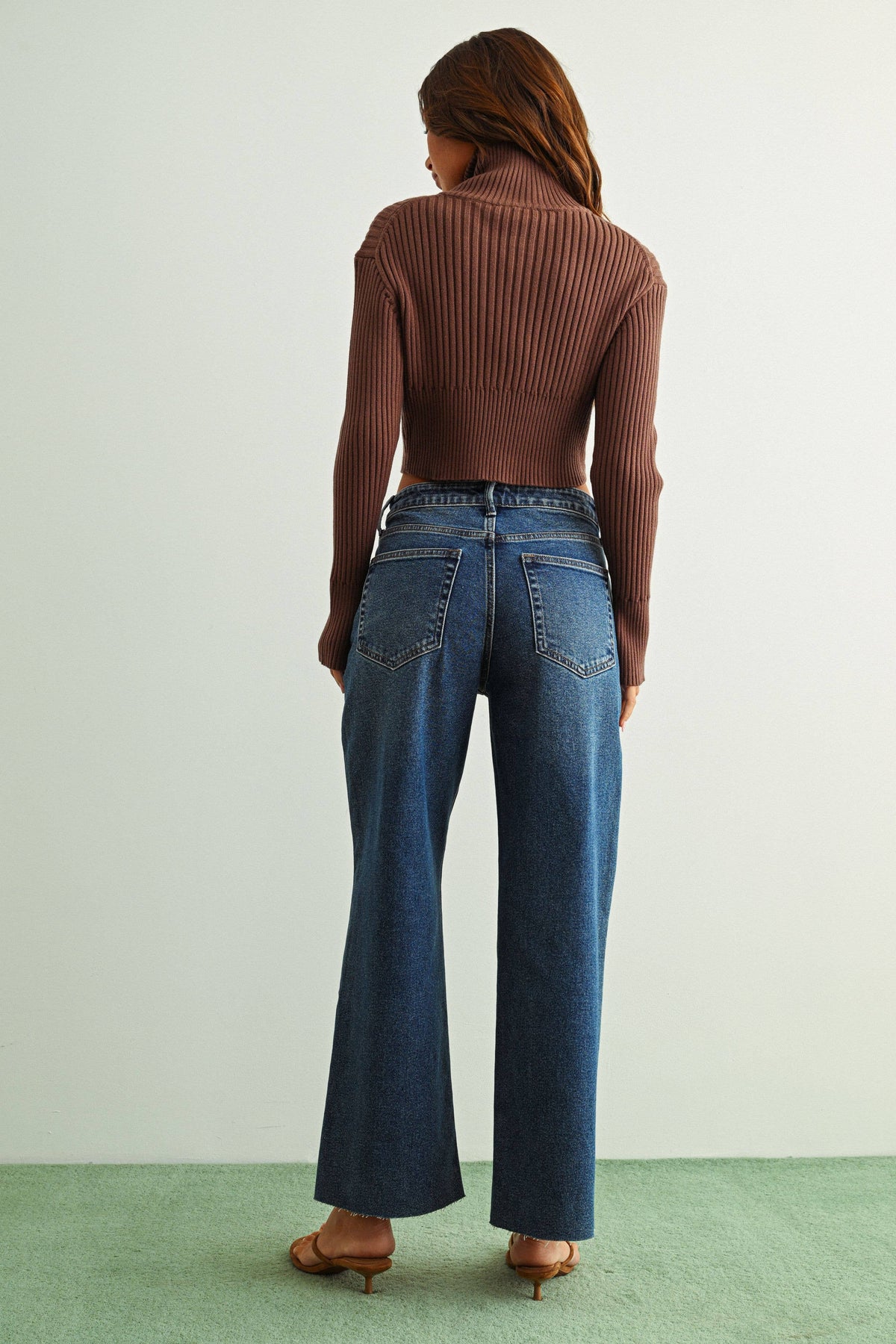Scissor Cut Dark Denim Wide Leg Jean - JBD