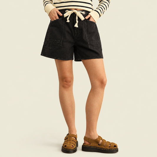 Front Pocket Belted Shorts