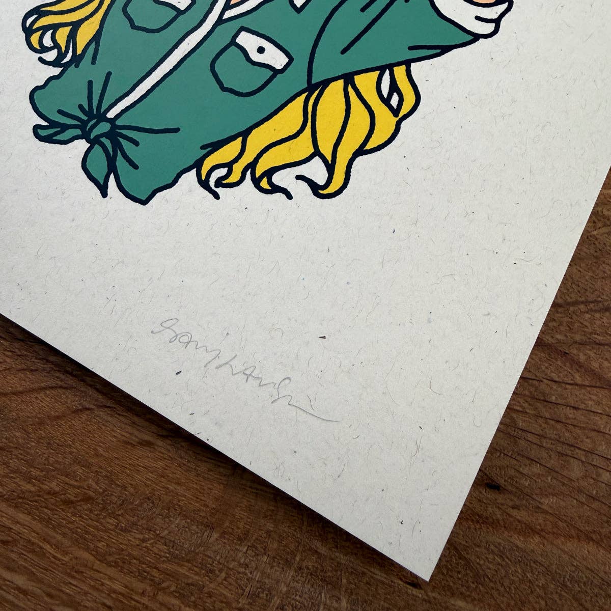Brook Trout Cowgirl #1 - Signed 8x10in Silkscreen Print on Recycled Paper