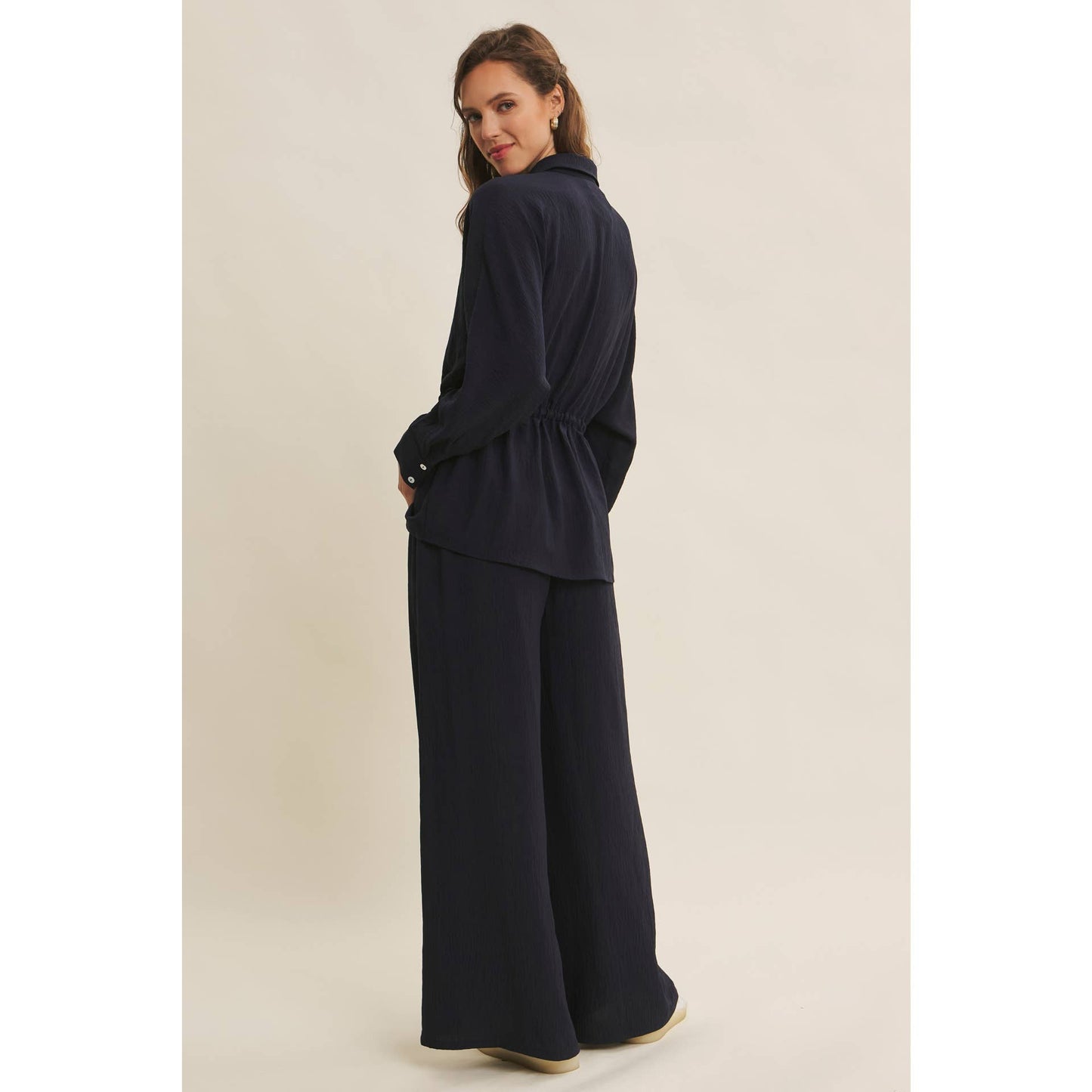 High Waist Wide Leg Mocha Pants