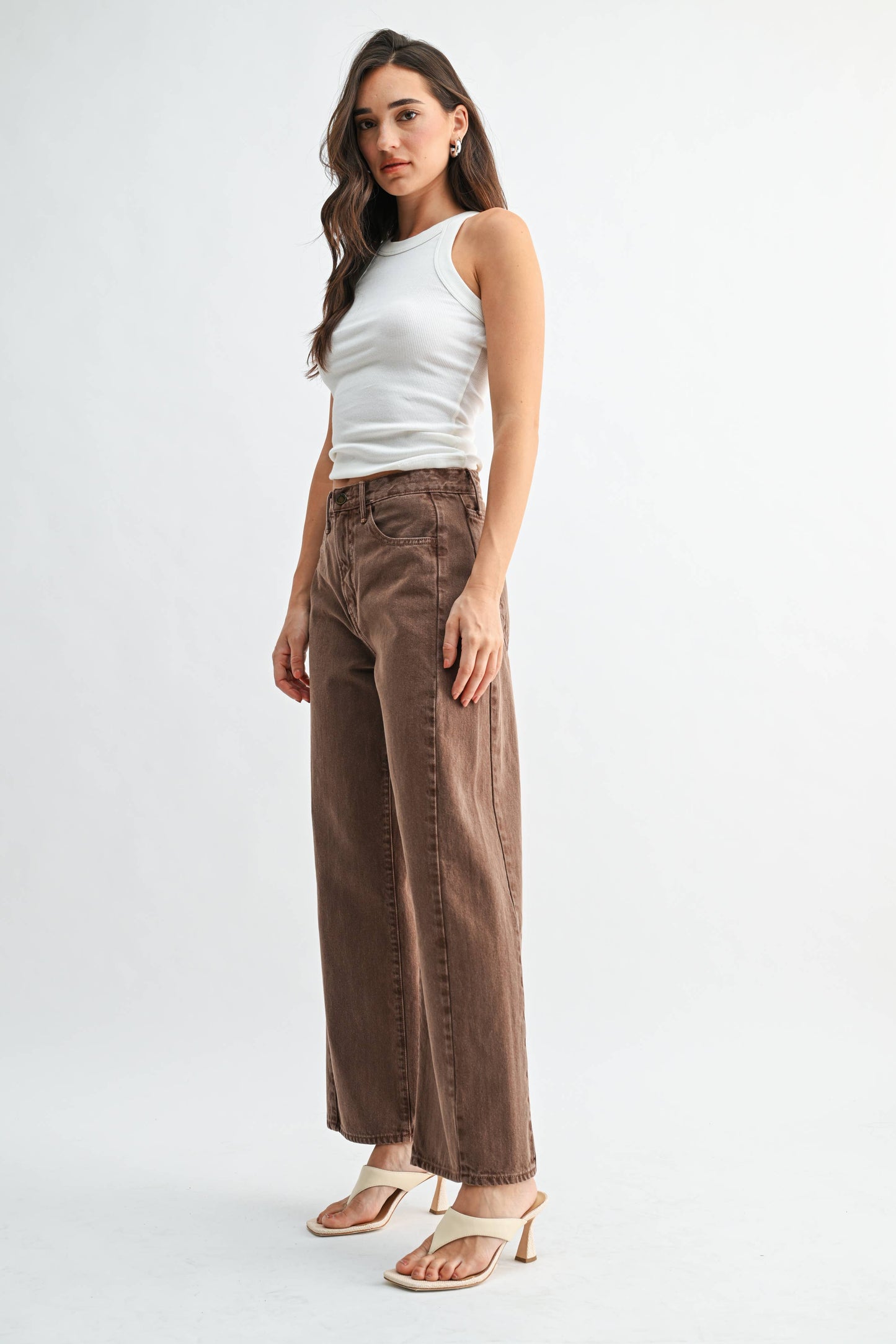 Vintage Brown Barrel Jean Twist