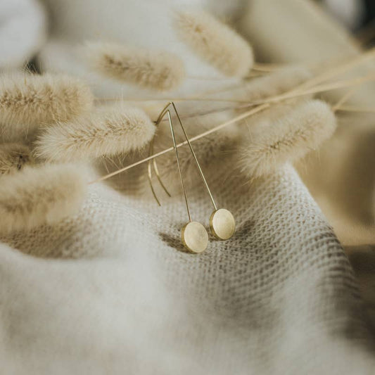 Anther Drop Earrings - Brass