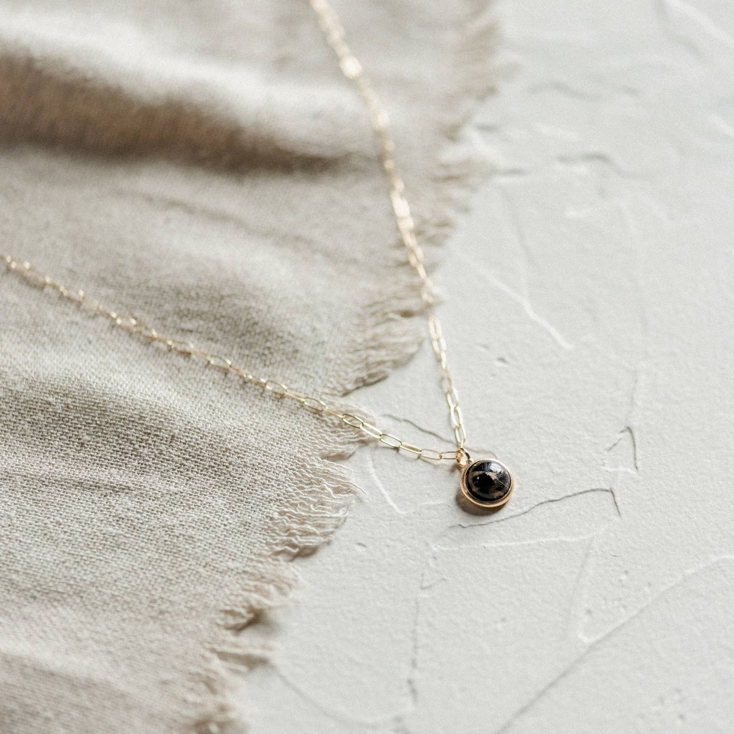 Hyalite Necklace - Copper Obsidian