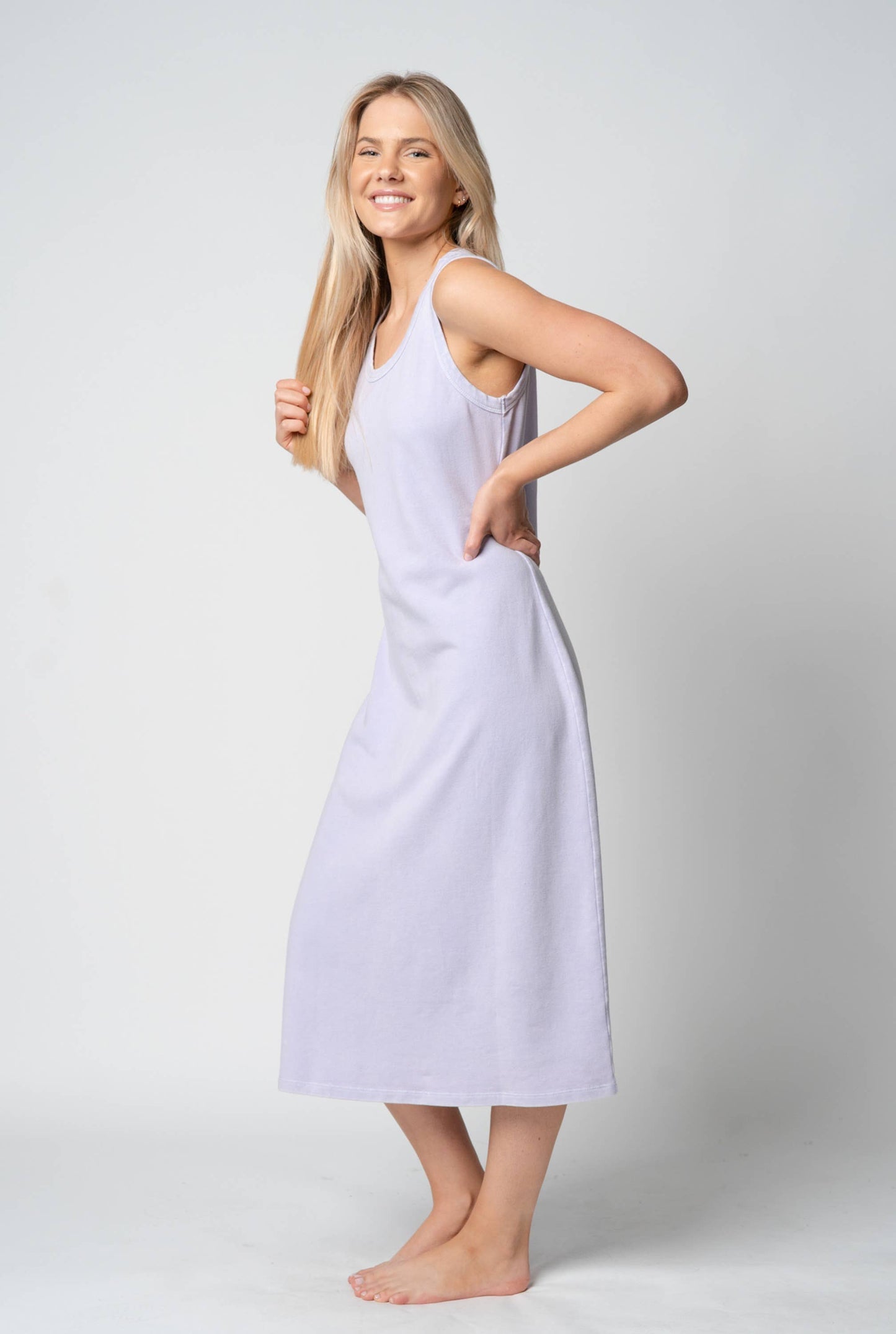 Casual Shift Tank Midi Dress