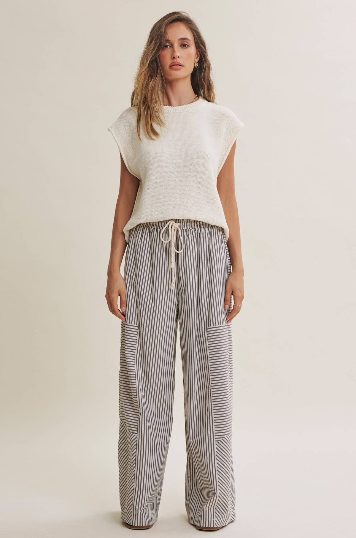 Coffee Before Noon Mixed Stripe Pants