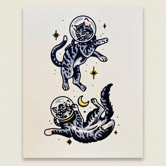 Astrocats - Signed 8x10in Silkscreen Print