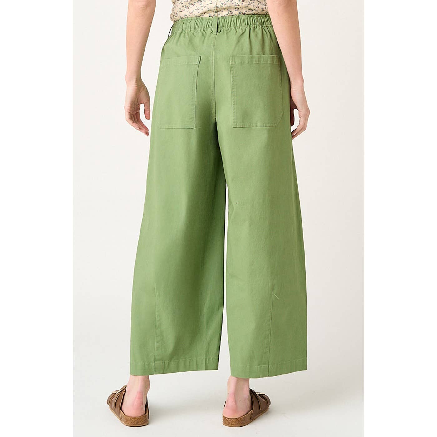 Wide Barrel Leg Drawstring Pants