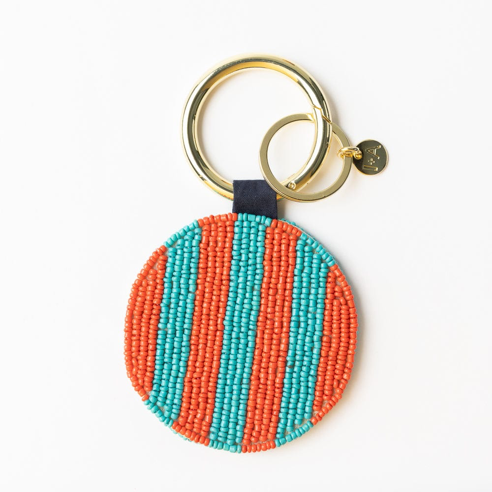 Kelsey Banana Seed Bead Bag Charm Key Ring Ivory - Ink + Alloy