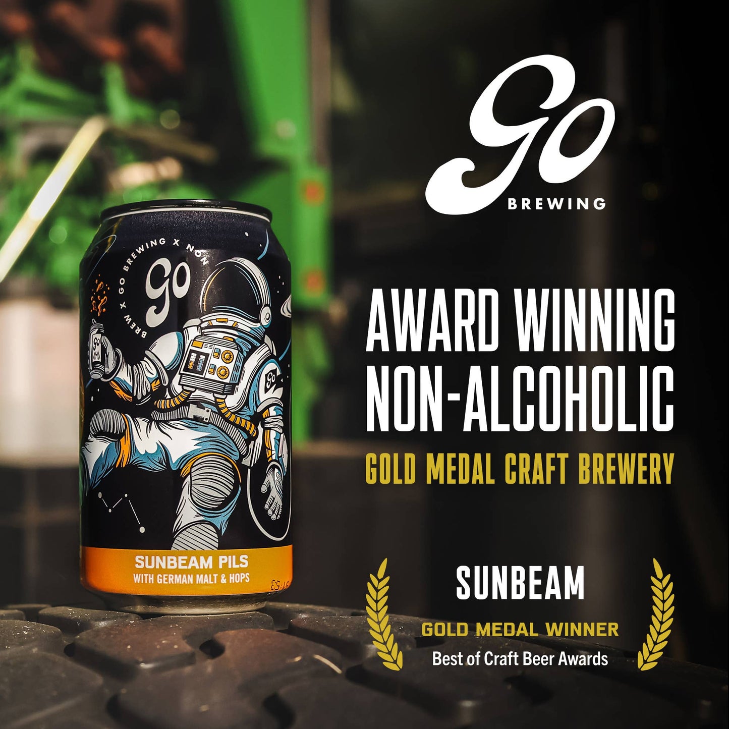 Go Brewing Sunbeam Pilsner (Non-Alcoholic Beer)