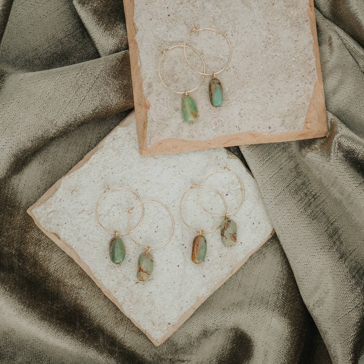 Aurora Turquoise Hoops