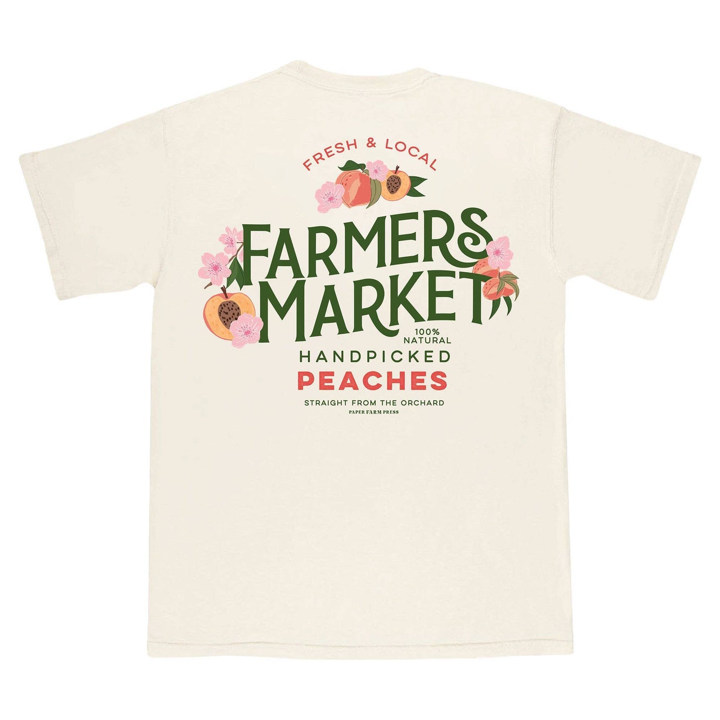 Peach Blossom Farmers Market Tee - Ivory