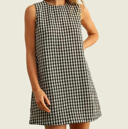 Stella Black & White Gingham Dress