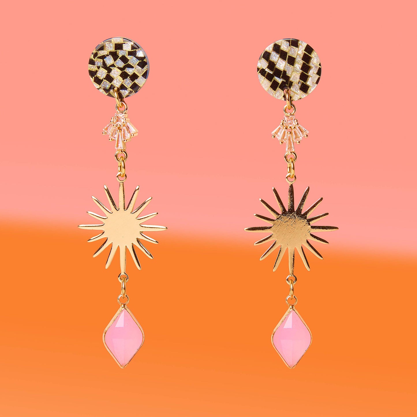 Glam on Edge Dangle Earrings