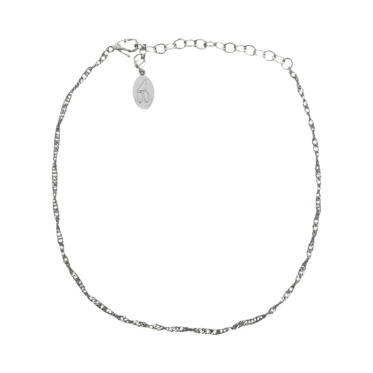 Waterproof Silver Fallon Anklet Nikki Smith Designs