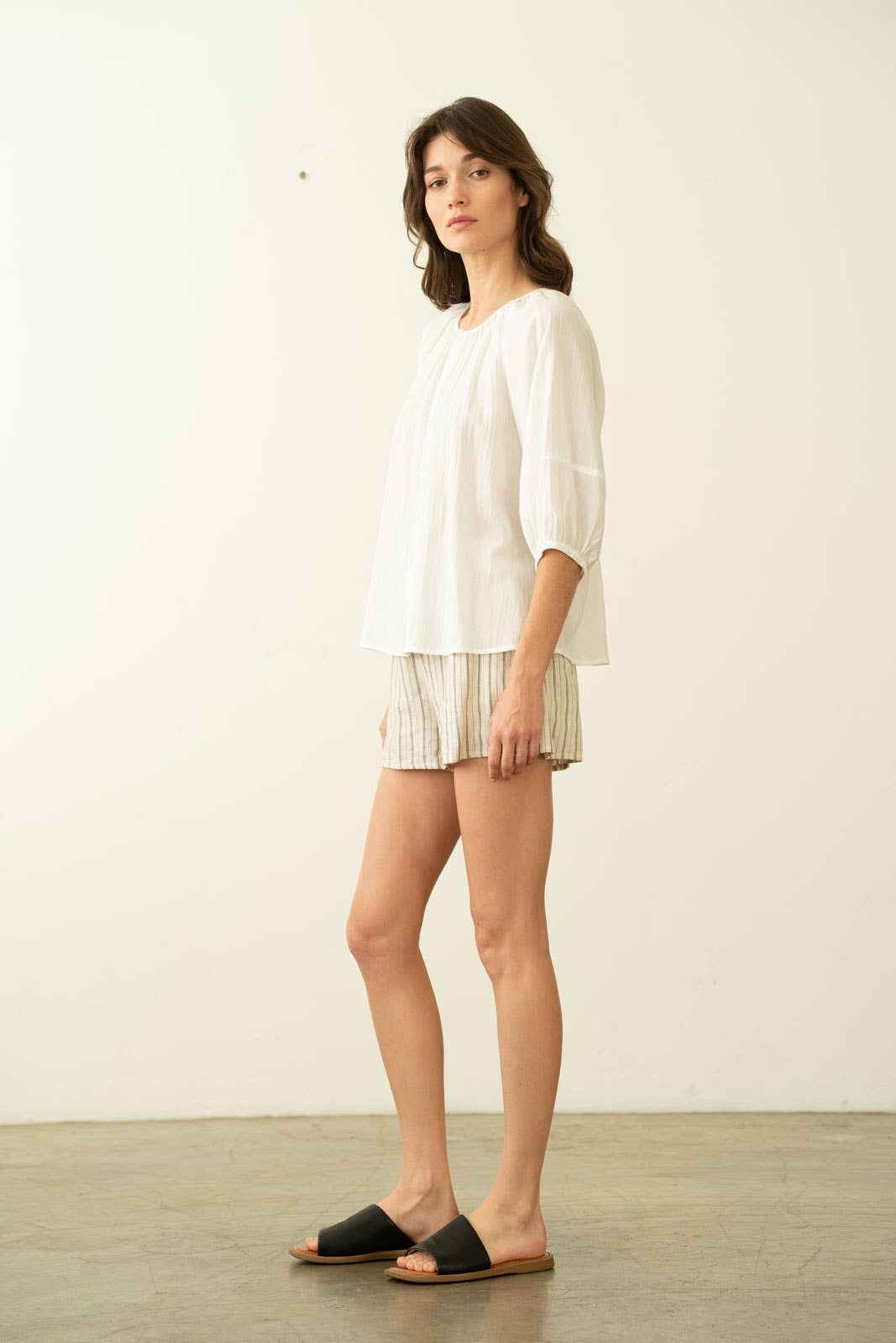 Soft Gathered Neck Blouse
