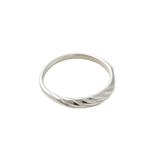 Silver Mini Croissant Ring - Nikki Smith Designs