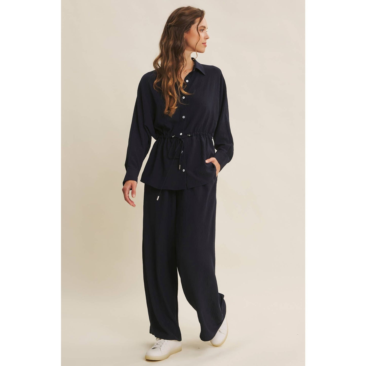 High Waist Wide Leg Mocha Pants