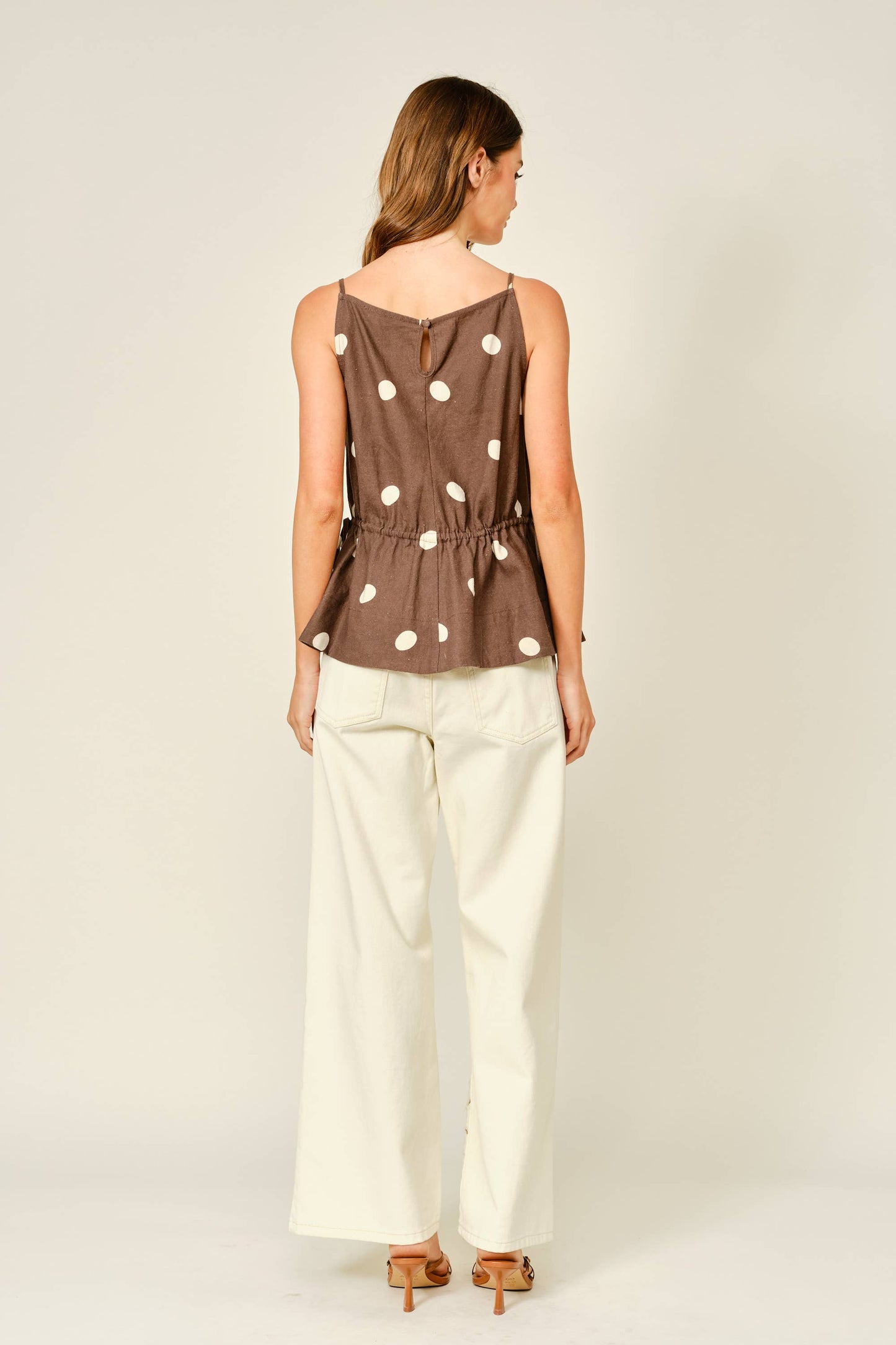 Cut Out Embroidered Wide Leg Jeans