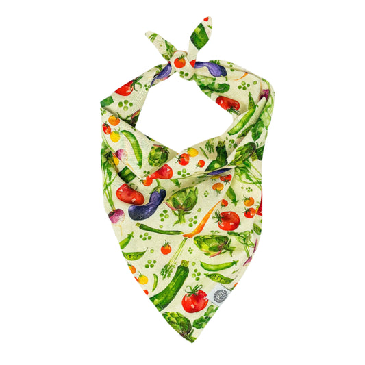 Sweet Pea Dog Bandana | Vegetable Farmers Market Watercolor