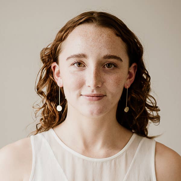 Anther Drop Earrings - Brass