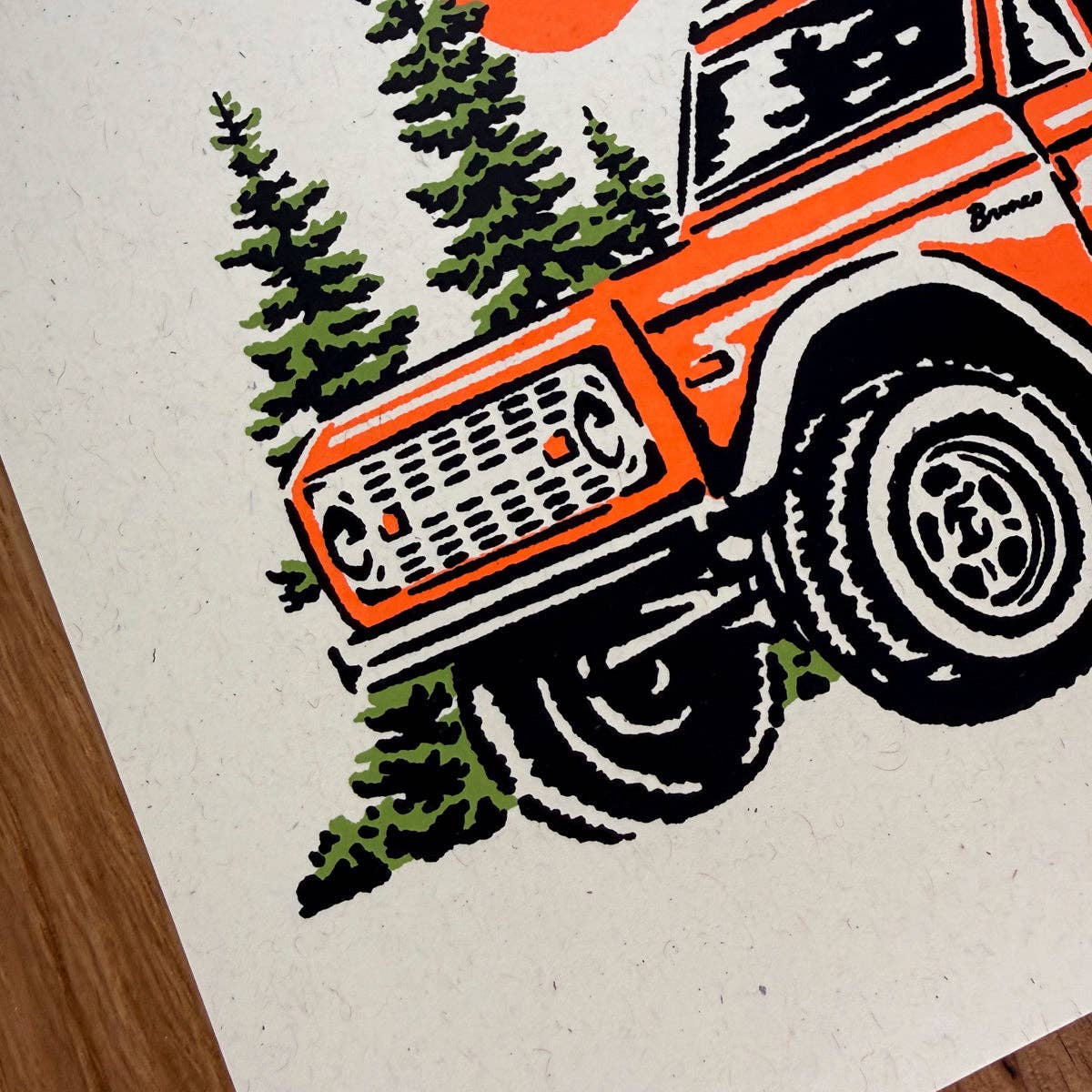 Bronco - Signed 10x8in Silkscreen Print on Recycled Paper