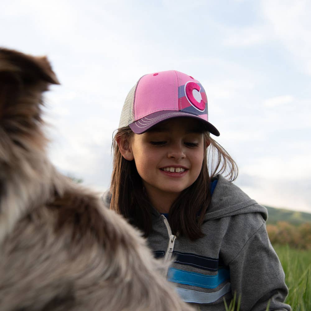 Kids' Incline Pink Berry Trucker Hat