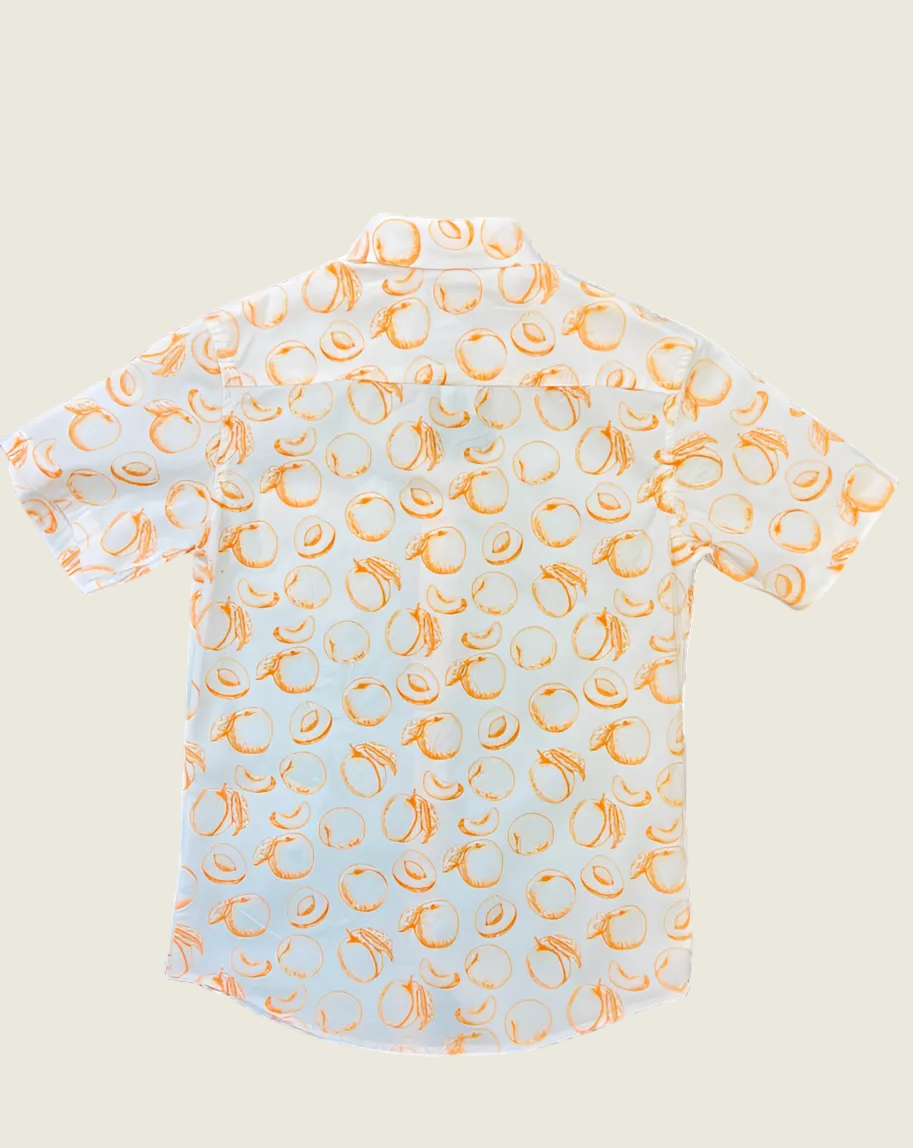 Exclusive Peach Button Up with Palisade Patch White