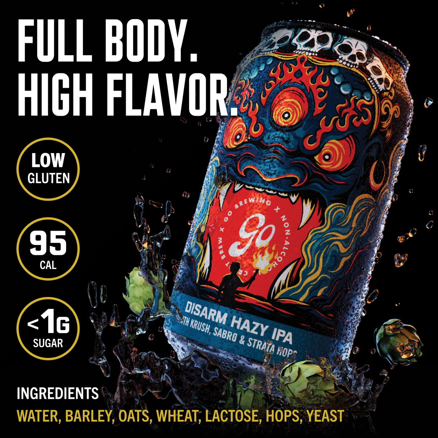Go Brewing Disarm Hazy IPA (Non-Alcoholic Beer)