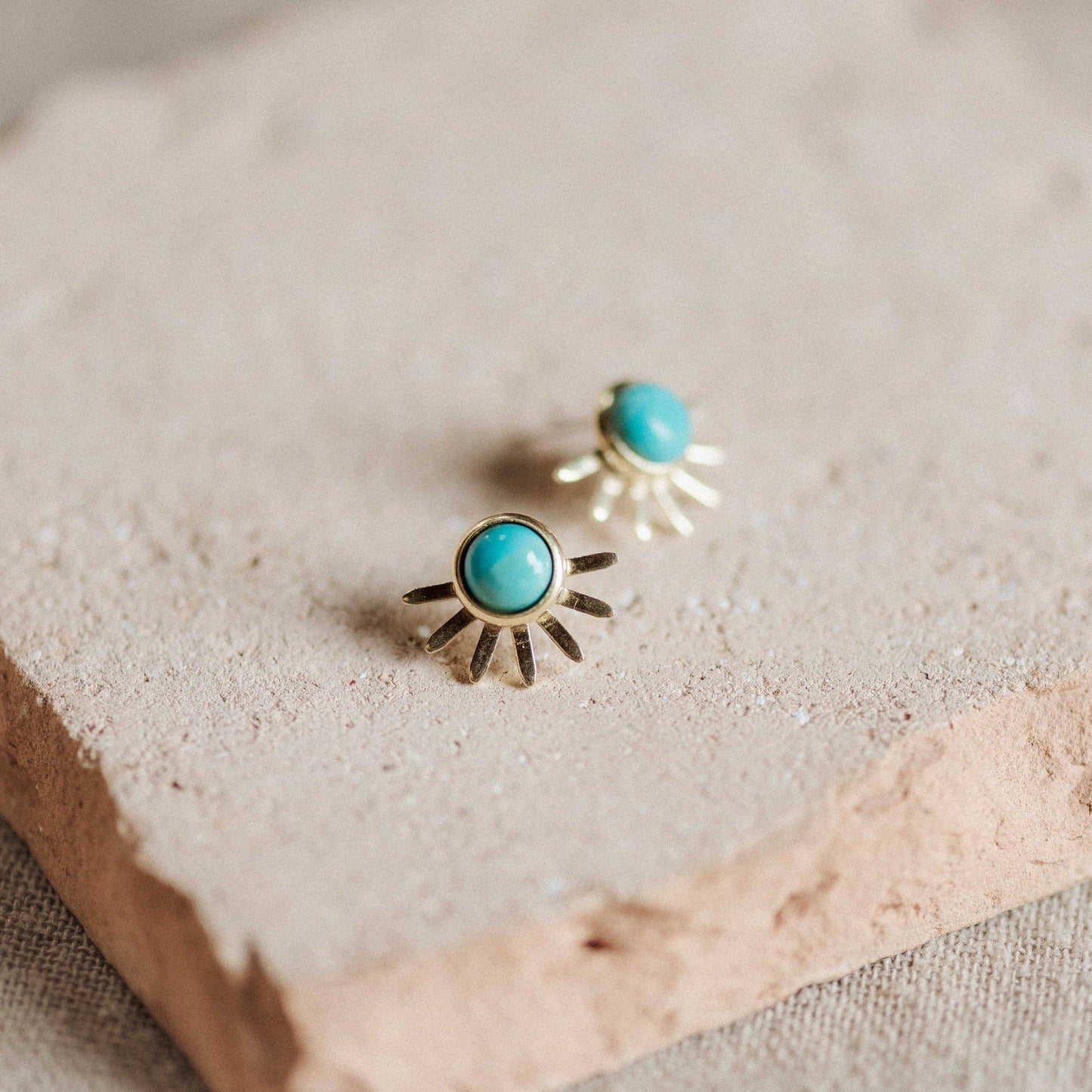 Sol Studs // Turquoise