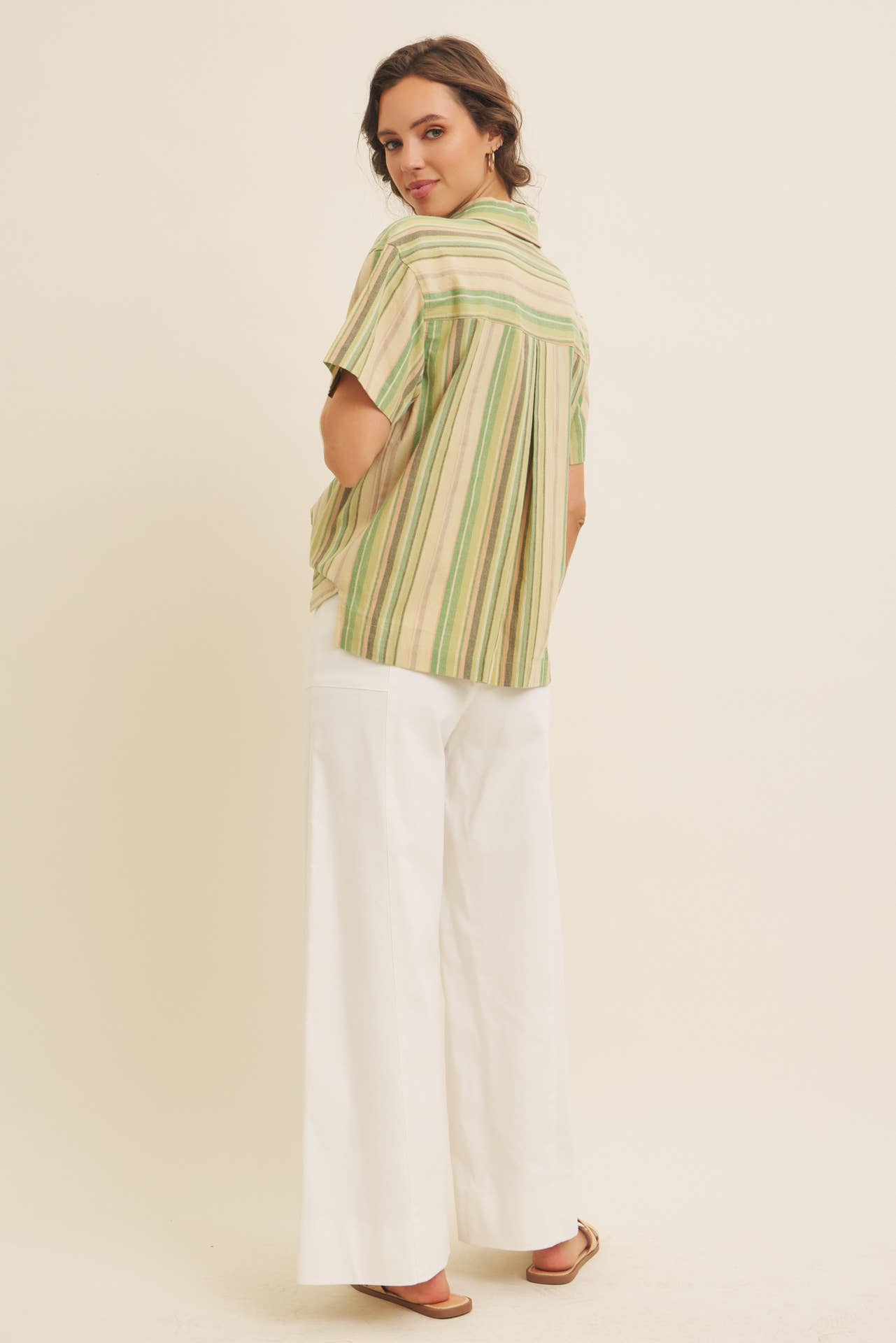 Multicolor Stripe Button Down Shirt
