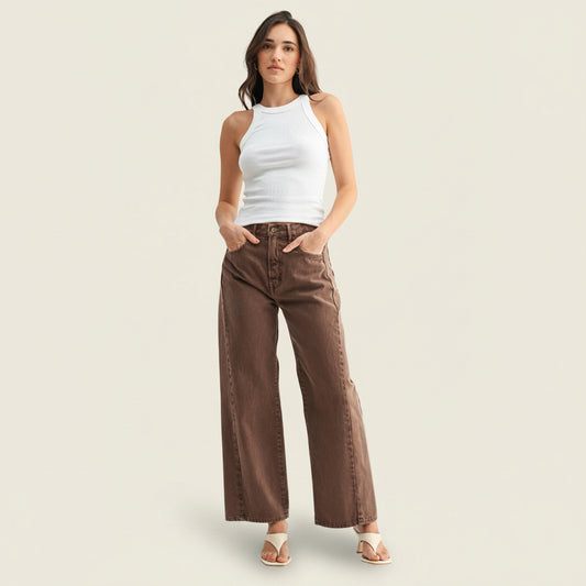 Vintage Brown Barrel Jean Twist