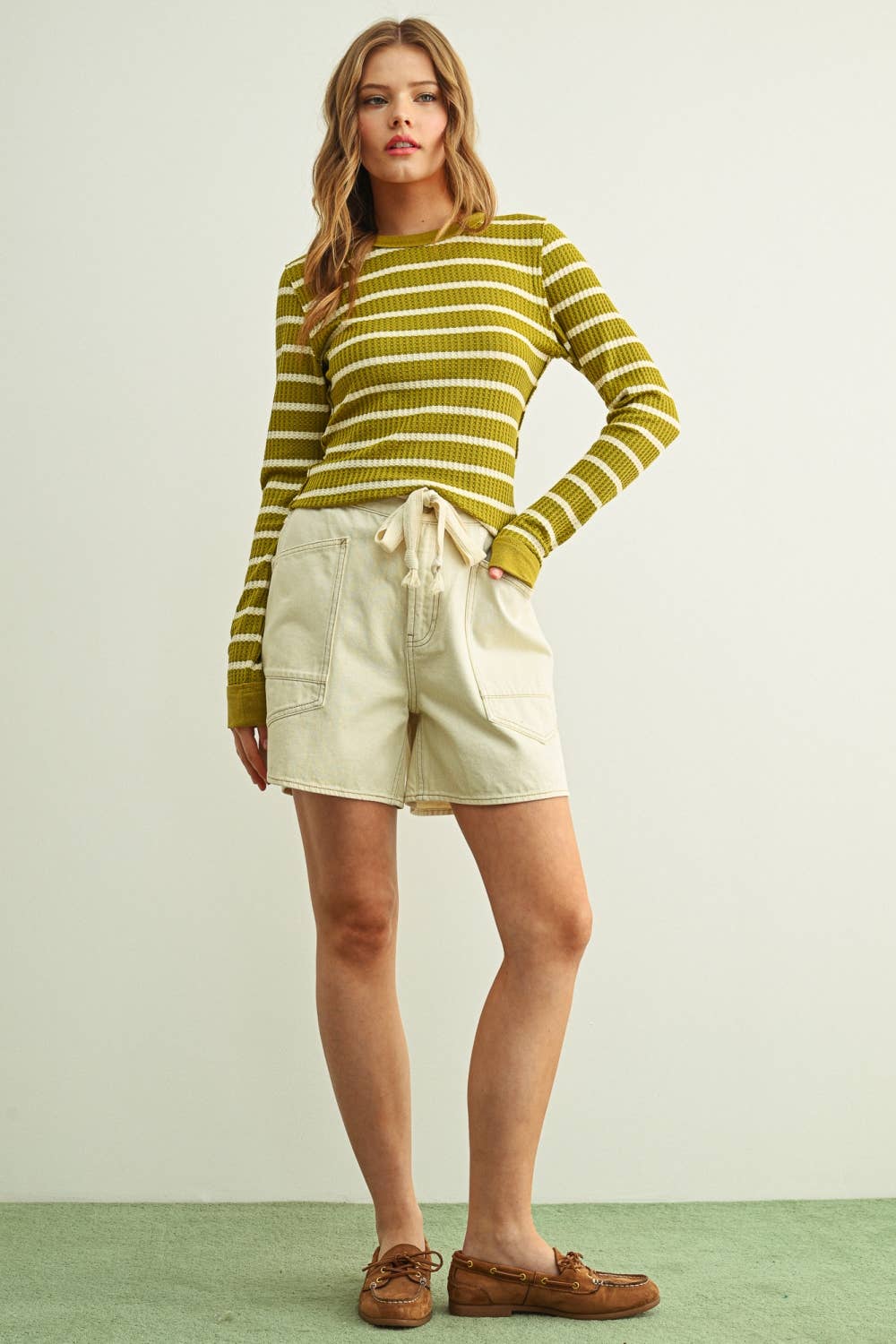 Front Pocket Belted Shorts