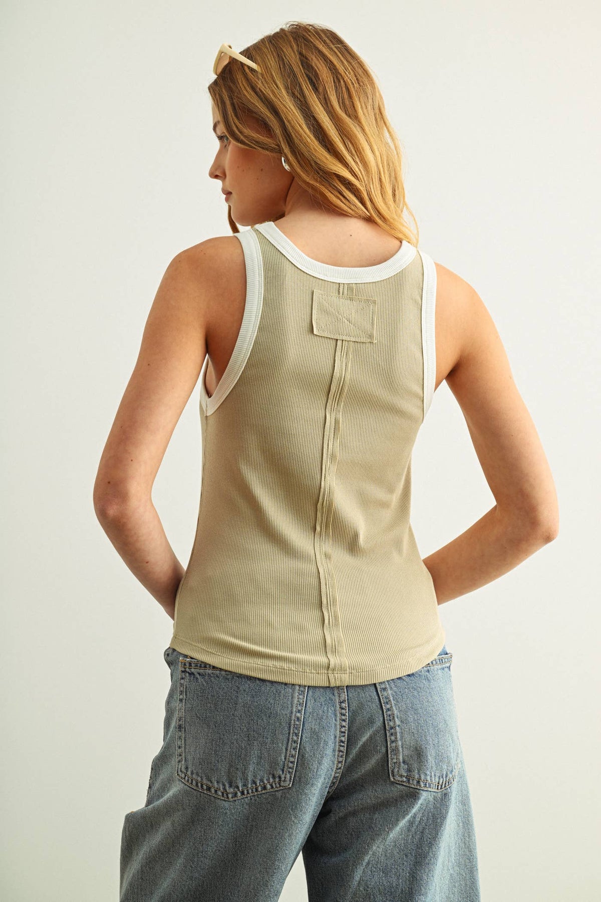 Color Contrasted Tank Top