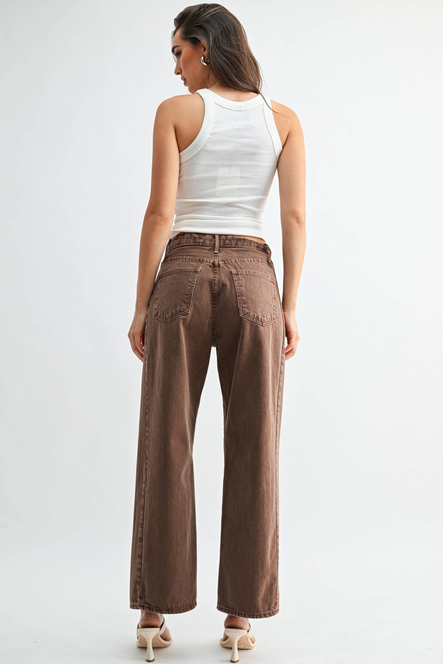 Vintage Brown Barrel Jean Twist