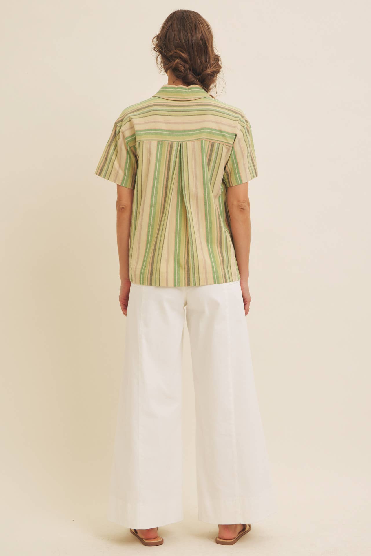 Multicolor Stripe Button Down Shirt