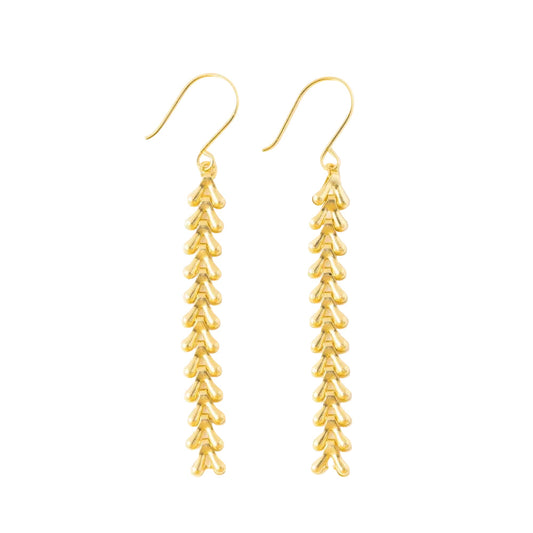 Parker V Chain Link Drop Earrings - Brass - Ink + Alloy